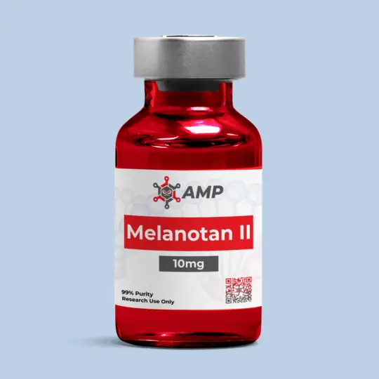 Melanotan II 10mg peptide vial for research use – AMP