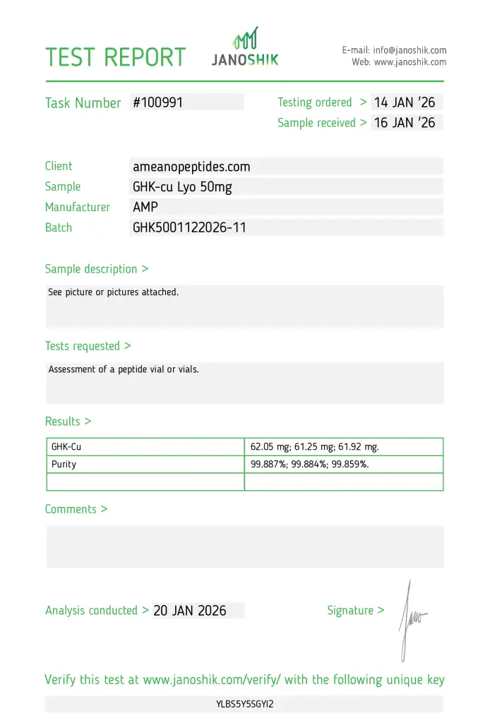 GHK-Cu 50mg COA