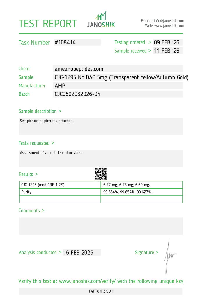 CJC-1295 No DAC 5mg COA
