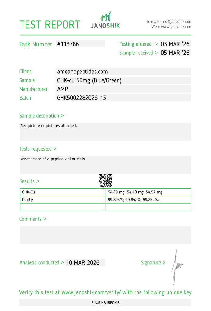 GHK-Cu 50mg COA
