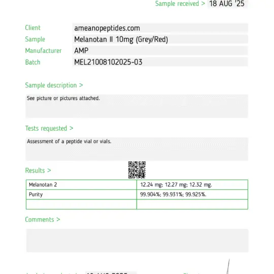 MT2 10mg COA