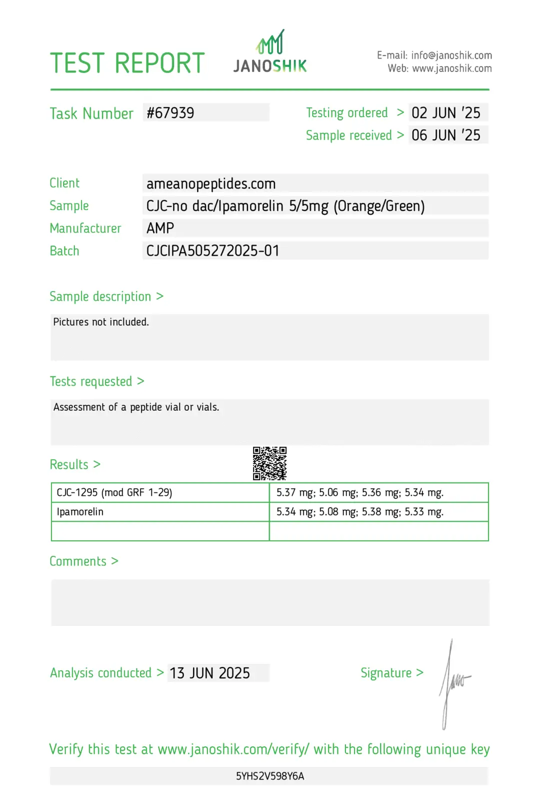 CJC-no DAC / Ipamorelin Blend 5mg/5mg - Image 2