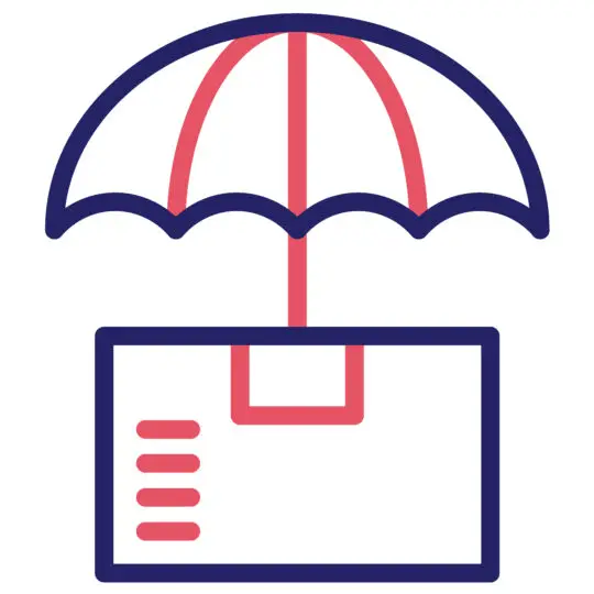 Shipping insurance icon